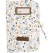 DOMIVA Logboek - Kunstleer, Koordsluiting, Wit, blauw en karamel print