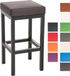 CLP Tabouret de bar - Cadre en métal noir - Hauteur d'assise 78 cm - Similicuir - Marron/Noir