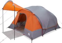 vidaXL Tunneltent 8-persoons waterdicht grijs en oranje