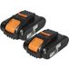Extensilo 2x 20V 2500mAh Li-ion Batterie pour Worx Wx529, Wx529.9, Wx550, Wx548, Wx548.9, Wx543, Wx523.9, Wx530