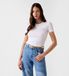 Guess Wit shirt met logo van strassteentjes