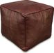 Poufs&Pillows Leren poef bruin - Vierkante poef - Handgemaakt - 40x40x35