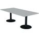 Quadrifoglio Table de réunion plateau rectangulaire 210x100 cm, 2 pieds