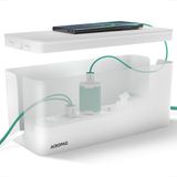 ACROPAQ Kabelbox – 32 x 13,2 x 12,7 cm, Anti-slip, Wit
