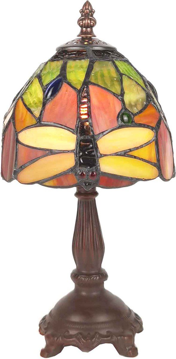 Lumilamp Tiffany Tafellamp Groen ø 15x30 cm E14