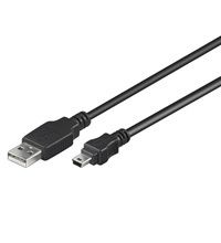 Wentronic USB 2.0 A/Mini-B Kabel - 0.15m - Zwart