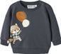NAME IT NBMNEIL LS SWEAT BRU Baby Vesten Lange mouw Katoen 95% Elastaan 5% Ombre Blue Maat 80
