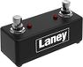 Laney FS2-MINI-voetschakelaar - Mini-pedaal met dubbele schakelaar - LED-statuslampje - met verwijderbare kabel