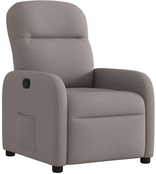 vidaXL Fauteuil verstelbaar stof taupe