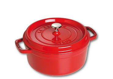 Staub Cocotte Braadpan - 24 cm - 3.8L - Kersenrood - Gietijzer