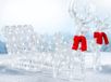 Kesser Kerstverlichting 240 LED's 2x Rendier met Slee - Wit