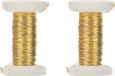 Glorex Hobby Goud metallic bind draad/koord - 3x stuks - 0,4 mm dikte 40 meter