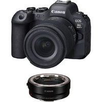 Canon EOS R6 Mark II kit RF 24-105mm f/4-7.1 IS STM + Adapterring EF-EOS R