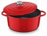 Casserole en fonte, ronde, 26 cm, rouge, 5,3 litres