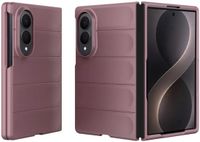 Techsuit Hoesje geschikt voor Samsung Galaxy Z Fold 8 - Magic Shield Silicone Back Cover - Paars