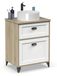 Meuble bas pour lavabo avec lavabo, couleur : Cambrian/blanc, dimensions : 92x61x47 cm