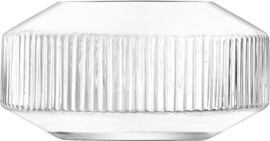 L.S.A. Rondom vaas, breed, hoogte 14 cm, transparant, glas