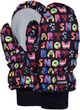 Barts Kinder Skiwanten Nylon Mitts Printopdruk Unisex Polyester Waterafstotend Met Grip Maat 1