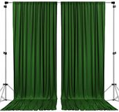 AK TRADING CO. Polyester achtergrond gordijnen met roedezak - 3 x 3 m - voor huwelijksceremonie, feest, raamdecoratie - Valley groen