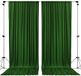 AK TRADING CO. Polyester achtergrond gordijnen met roedezak - 3 x 3 m - voor huwelijksceremonie, feest, raamdecoratie - Valley groen