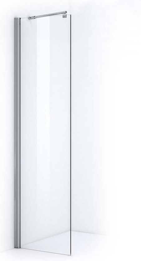 Maxaro Douchewand Inloopdouche Zircon Comfort 50cm Veiligheidsglas 6 mm Chroom