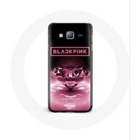 Maniacase Etui voor Samsung Galaxy J3 2016 Behang diamante Blackpink Kpop Logo Rose