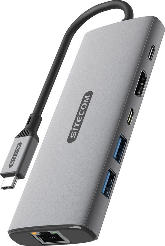 Sitecom 6-in-1 USB-C Power Delivery GEN2 Multiport Adapter - CN-5506