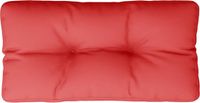 vidaXL Palletkussen - 70x40x12 cm - Polyester - Rood