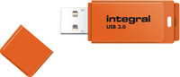 Integral 32GB USB3.0 DRIVE NEON ORANGE UP TO R-100 W-30 MBS INTEGRAL 32 GB