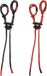 Allecto Tir à l'arc Sangle de doigts - Accessoire arc recurve - Rouge & Noir - Réglable - 2 Pièces
