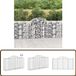 vidaXL Gabions - 18 pieces - arched - 200x50x100/120 cm - iron