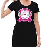 Bellatio Decorations Shoppartners Bv Zwart Geslaagd drinking team jurkje / jurkje zwart dames - geslaagd / afgestudeerd kleding 38