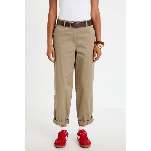 Cache Cache Cache Cache straight regular waist cropped broek grijsgroen