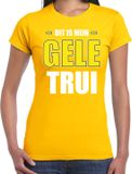 Bellatio Decorations Shoppartners Bv Dit is mijn gele trui fun tekst t-shirt geel voor dames - wielerwedstrijd foute fun tekst shirt / outfit - wieler tour / geel XL