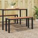 vidaXL Tuinbank bruin 100 x 28 x 45 cm staal
