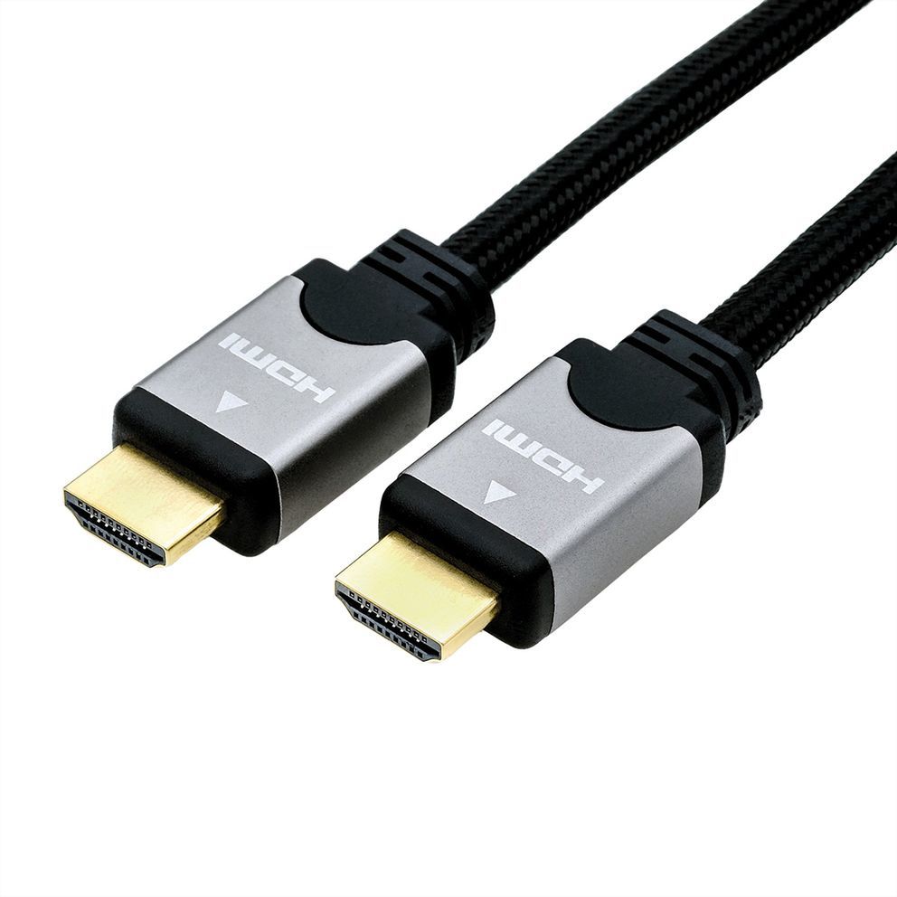 ROLINE HDMI Kabel - High Speed - Ethernet - 3m - Zwart/Zilver