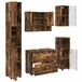 vidaXL Meuble de salle de bain chêne fumé 35 x 30 x 192 cm