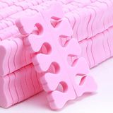 OEM HORCONDORM S.R.L. 100 stuks zachte schuimrubberen teenscheiders en vingerscheiders voor manicure en pedicure, voor tenen en nagels (roze)