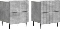 vidaXL Nachtkastje Betongrijs 43 x 34,5 x 49,5 cm Bewerkt hout