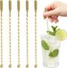 Cocktailroerders in roestvrij staal - 5-delig - 19 cm - Goud