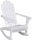 vidaXL Tuinschommelstoel Hout Wit