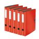 Leitz Kwaliteitsordner 180° Active Solid, 5-pack, A4, smal, afgeronde rug, 6,5 cm breed, elastische bandsluiting, licht polyfoam, plastic map, rood, 10481020
