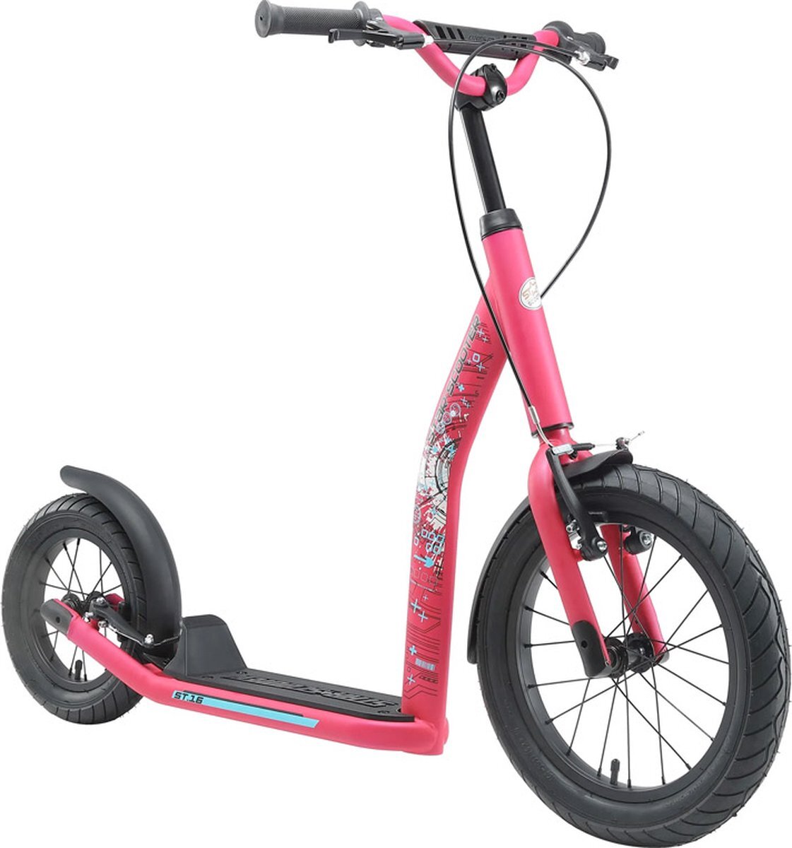 STAR SCOOTER Bikestar autoped 16 inch New Gen Sport, roze