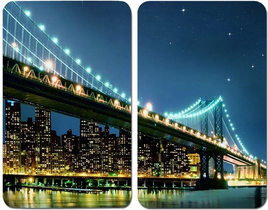 WENKO Brooklyn - Rechthoekige snijplank - Blauw - Glas