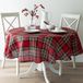 Benson Mills Holiday Plaid Yarn Dyed Fabric Tablecloth, Holiday, Winter and Christmas Tablecloth (70 inch round, red)