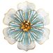 Metalen bloem muurkunst decor, 9,5 inch rustiek modern bloemensculptuur, noodlijdende ijzeren muur opknoping woondecoratie accent kunstwerken voor binnen keuken slaapkamer woonkamer kantoor buiten