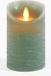 Anna's Collection Bougie LED / bougie tronc - vert jade - H12,5 x D7,5 cm - cire - flamme mouvante
