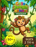 Cute Jungle Animals Colouring Book