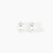Eolande Boucles D'oreilles Puces Or Blanc Perle De Culture Et Oxyde