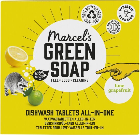 Marcel&#39;s Green Soap Vaatwastabletten Grapefruit &amp; Limoen - 24 stuks
